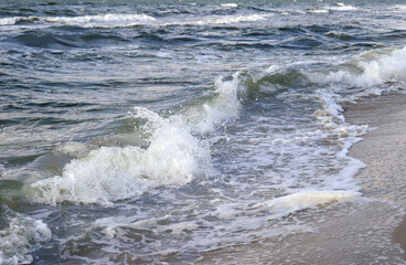 Sea waves. Great waves on the beach. 
