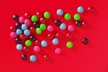 Colorful skittles candies