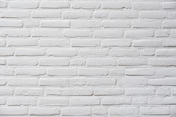 Background with old white painted brick wall texture