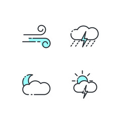 weather set icon, isolated weather set sign icon, vector illustration