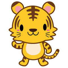 動物 イラスト トラ 【ライン】02