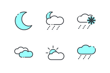 Obraz premium weather set icon, isolated weather set sign icon, vector illustration