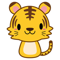 動物 イラスト トラ 【ライン】04