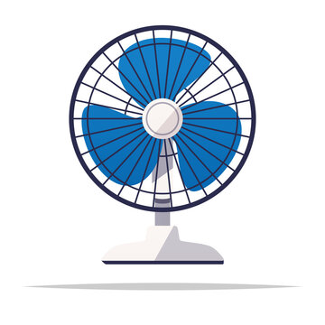 recommend clip art: Desk electric fan vector isolated illustration