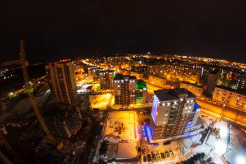 Fototapeta premium night streets of the city of Izhevsk