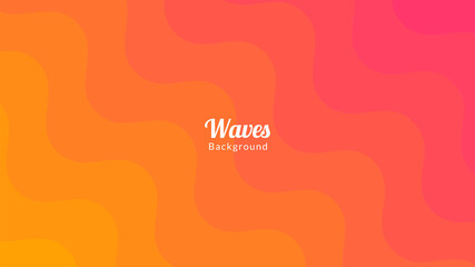 Abstract Colored Pink and Orange Waves Background Design