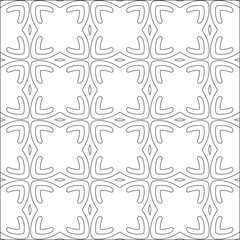 Vector pattern with symmetrical elements . Repeating geometric tiles from striped elements. black patterns.