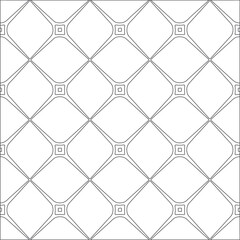 Vector pattern with symmetrical elements . Repeating geometric  tiles from striped elements. black patterns.