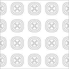 Vector pattern with symmetrical elements . Repeating geometric  tiles from striped elements. black patterns.