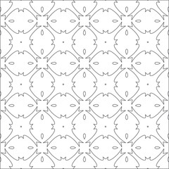 Vector pattern with symmetrical elements . Repeating geometric tiles from striped elements. black patterns.