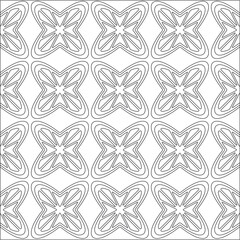 Vector pattern with symmetrical elements . Repeating geometric tiles from striped elements. black patterns.