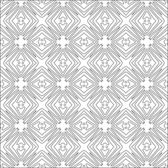 Fototapeta premium Vector pattern with symmetrical elements . Repeating geometric tiles from striped elements. black patterns.