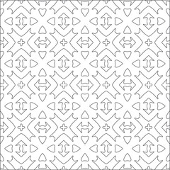 Vector pattern with symmetrical elements . Repeating geometric tiles from striped elements. black patterns.