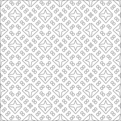 Vector pattern with symmetrical elements . Repeating geometric tiles from striped elements. black patterns.