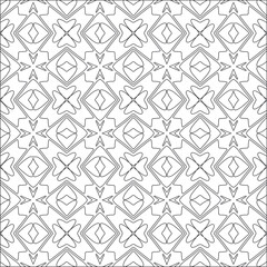 Vector pattern with symmetrical elements . Repeating geometric tiles from striped elements. black patterns.