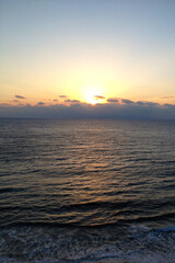 Fototapeta premium Sunset over the Japanese sea