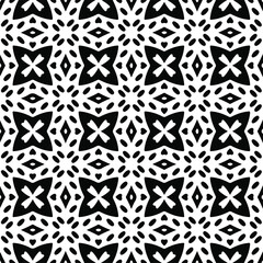 Seamless vector pattern in geometric ornamental style. Black ornament.