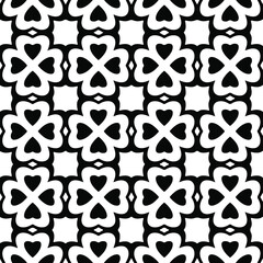 Seamless vector pattern in geometric ornamental style. Black ornament.