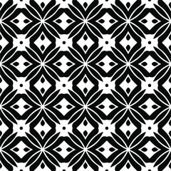 Seamless vector pattern in geometric ornamental style. Black ornament.