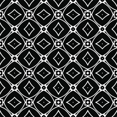 Seamless vector pattern in geometric ornamental style. Black ornament.