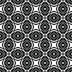Seamless vector pattern in geometric ornamental style. Black  ornament.