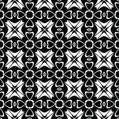 Seamless vector pattern in geometric ornamental style. Black  ornament.