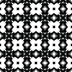 Seamless vector pattern in geometric ornamental style. Black  ornament.