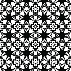Seamless vector pattern in geometric ornamental style. Black  ornament.