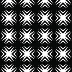 Seamless vector pattern in geometric ornamental style. Black  ornament.