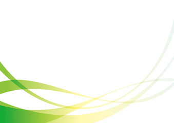 Obraz premium 緑色の滑らかな曲線のイラスト