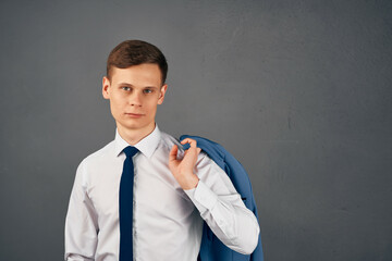 business man posing shirt with tie official