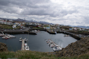 view of the harbour of the city