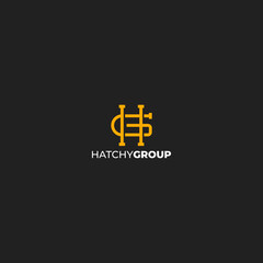 initial letter hg luxury monogram logo design . minimal vector graphic alphabet symbol template.