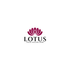 lotus flower logo design vector template.