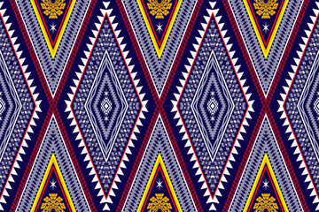 Geometric ethnic seamless pattern traditional. Design for background,carpet,wallpaper,clothing,wrapping,Batik,fabric,Vector illustration.embroidery style.
