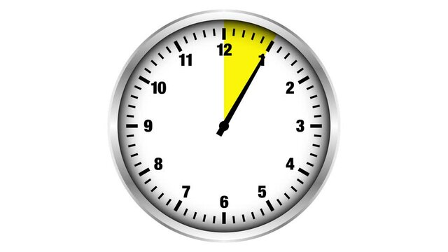 Video Silberne Stoppuhr 60 Sekunden/Minuten Bunt Regenbogen 5er Takt