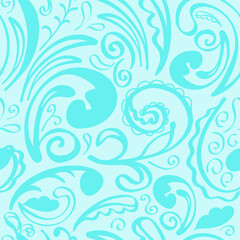 Abstract background.Imitation of hand-painted brush strokes with splashes and drops.Wallpaper in blue colors.Image of sky,ice,frosty background.Drawing lines, stripes,chaotic spots.Vector illustration