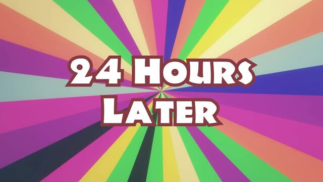 A big collection of short funny colorful time cards, with hours, days, weeks, months (and variations). Retro cartoon style.
