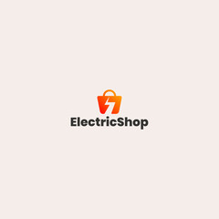 Electrical shop logo design vector