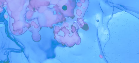 Crédence de cuisine en verre imprimé Cristaux Conception de fluide pastel. Peinture Contemporaine Rose