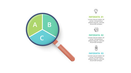 Creative concept for infographic with 3 steps, options, parts or processes. Business data visualization.