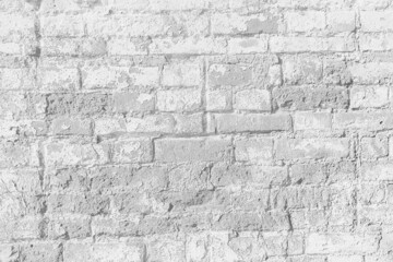white brick wall texture / white abstract background, vintage brick wall building