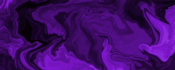 暗めな紫と黒のマーブル模様の背景素材