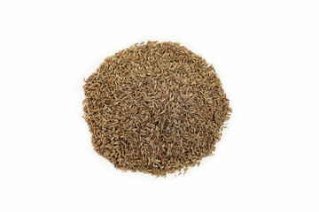 Dry cumin seeds spice top view whole cumin