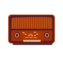 vector radio, cartoon