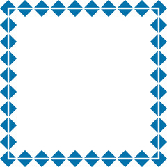 Fototapeta premium Oktoberfest border or frame with blue color. Bavarian festival background template. Vector illustration.