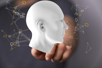 Artificial intelligence and creativity concept.