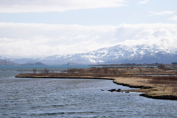 lake and mountains