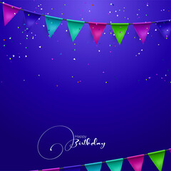 Party Background with Flags Vector Illustration