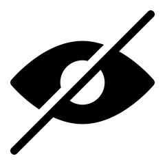 Eye Glyph Icon Vector